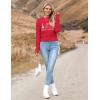 Zeagoo Women’s 2026 Fall Crewneck Cropped Sweater Trendy Long Sleeve Ribbed Knit Pullover Jumper Tops(Z-christmas Print)