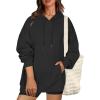 Zeagoo Womens Oversized Hoodies 2025 Fleece Sweatshirts Long Sleeve Pullover with Pocket Fall Winter Outfits Clothes(01-black)
