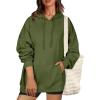 Zeagoo Womens Oversized Hoodies 2025 Fleece Sweatshirts Long Sleeve Pullover with Pocket Fall Winter Outfits Clothes(Army Green)