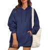 Zeagoo Womens Oversized Hoodies 2025 Fleece Sweatshirts Long Sleeve Pullover with Pocket Fall Winter Outfits Clothes(Blue)