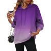Zeagoo Womens Oversized Hoodies 2025 Fleece Sweatshirts Long Sleeve Pullover with Pocket Fall Winter Outfits Clothes(Blue Gradient 2)