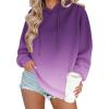 Zeagoo Womens Oversized Hoodies 2025 Fleece Sweatshirts Long Sleeve Pullover with Pocket Fall Winter Outfits Clothes(Blue Gradient 2)