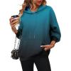 Zeagoo Womens Oversized Hoodies 2025 Fleece Sweatshirts Long Sleeve Pullover with Pocket Fall Winter Outfits Clothes(Blue Gradient)