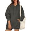 Zeagoo Womens Oversized Hoodies 2025 Fleece Sweatshirts Long Sleeve Pullover with Pocket Fall Winter Outfits Clothes(Dark Grey)