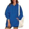 Zeagoo Womens Oversized Hoodies 2025 Fleece Sweatshirts Long Sleeve Pullover with Pocket Fall Winter Outfits Clothes(Deep Blue)