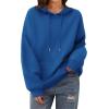 Zeagoo Womens Oversized Hoodies 2025 Fleece Sweatshirts Long Sleeve Pullover with Pocket Fall Winter Outfits Clothes(Deep Blue)