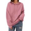 Zeagoo Womens Oversized Hoodies 2025 Fleece Sweatshirts Long Sleeve Pullover with Pocket Fall Winter Outfits Clothes(Deep Pink)