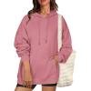 Zeagoo Womens Oversized Hoodies 2025 Fleece Sweatshirts Long Sleeve Pullover with Pocket Fall Winter Outfits Clothes(Deep Pink)