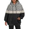 Zeagoo Womens Oversized Hoodies 2025 Fleece Sweatshirts Long Sleeve Pullover with Pocket Fall Winter Outfits Clothes(Leopard Print)