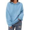 Zeagoo Womens Oversized Hoodies 2025 Fleece Sweatshirts Long Sleeve Pullover with Pocket Fall Winter Outfits Clothes(Light Blue)