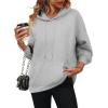 Zeagoo Womens Oversized Hoodies 2025 Fleece Sweatshirts Long Sleeve Pullover with Pocket Fall Winter Outfits Clothes(Light Grey)