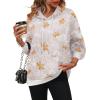 Zeagoo Womens Oversized Hoodies 2025 Fleece Sweatshirts Long Sleeve Pullover with Pocket Fall Winter Outfits Clothes(Maple Leaf Print)