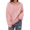 Zeagoo Womens Oversized Hoodies 2025 Fleece Sweatshirts Long Sleeve Pullover with Pocket Fall Winter Outfits Clothes(Pink)