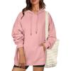 Zeagoo Womens Oversized Hoodies 2025 Fleece Sweatshirts Long Sleeve Pullover with Pocket Fall Winter Outfits Clothes(Pink)