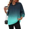 Zeagoo Womens Oversized Hoodies 2025 Fleece Sweatshirts Long Sleeve Pullover with Pocket Fall Winter Outfits Clothes(Purple Gradient)