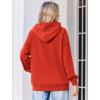 Zeagoo Womens Oversized Hoodies 2025 Fleece Sweatshirts Long Sleeve Pullover with Pocket Fall Winter Outfits Clothes(Red)