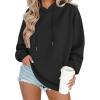 imageZeagoo Womens Oversized Hoodies 2025 Fleece Sweatshirts Long Sleeve Pullover with Pocket Fall Winter Outfits Clothes01black