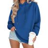 imageZeagoo Womens Oversized Hoodies 2025 Fleece Sweatshirts Long Sleeve Pullover with Pocket Fall Winter Outfits ClothesDeep Blue
