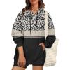 Zeagoo Womens Oversized Hoodies 2025 Fleece Sweatshirts Long Sleeve Pullover with Pocket Fall Winter Outfits Clothes(Leopard Print)
