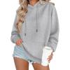 Zeagoo Womens Oversized Hoodies 2025 Fleece Sweatshirts Long Sleeve Pullover with Pocket Fall Winter Outfits Clothes(Light Grey)