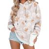 Zeagoo Womens Oversized Hoodies 2025 Fleece Sweatshirts Long Sleeve Pullover with Pocket Fall Winter Outfits Clothes(Maple Leaf Print)