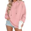 Zeagoo Womens Oversized Hoodies 2025 Fleece Sweatshirts Long Sleeve Pullover with Pocket Fall Winter Outfits Clothes(Pink)