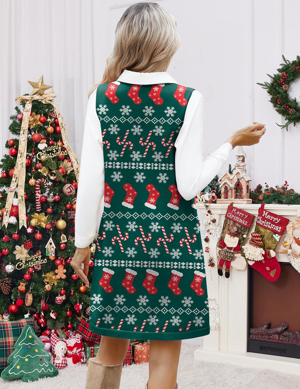 imageZeagoo Womens Sweater Vest Dresses for Women 2025 V Neck Sleeveless Knit Pullover Sweater with Pockets Fall Winter OutfitsSd352