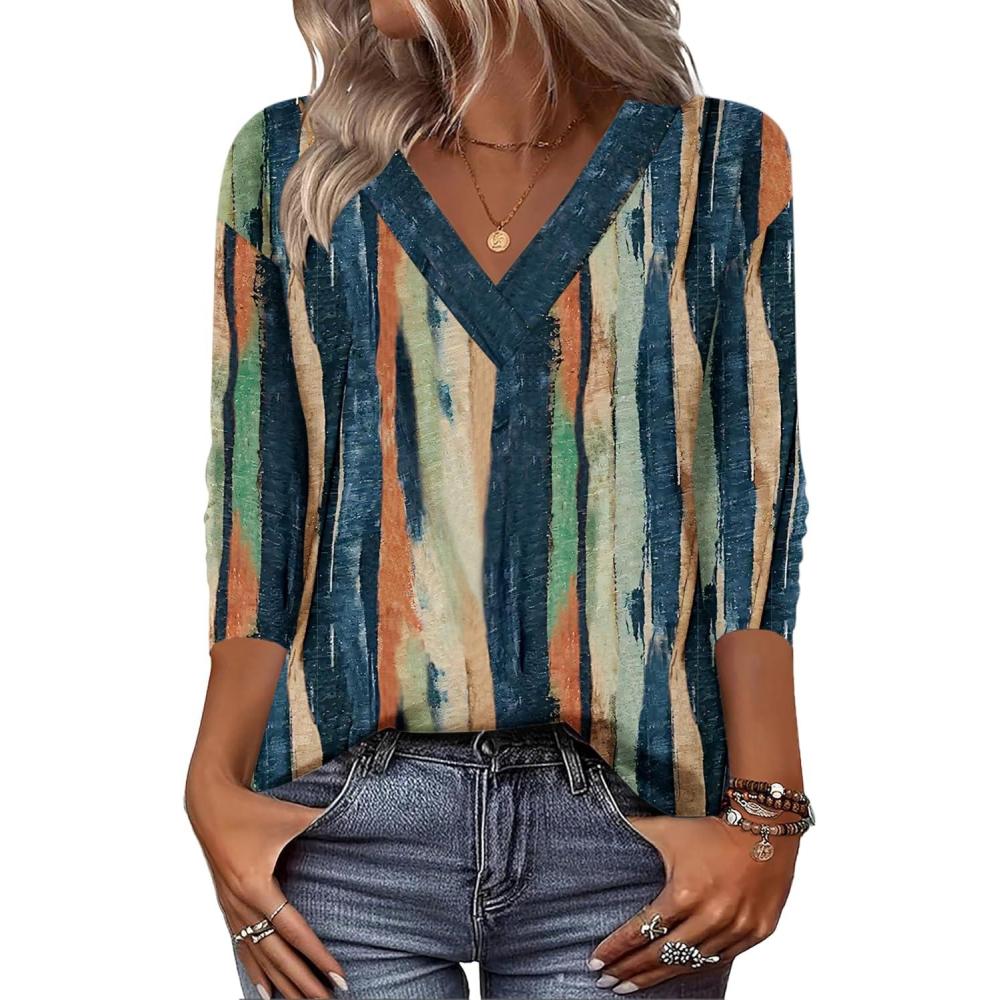 imageZeagoo Women Long Sleeve Tops Dressy Casual V Neck Tshirts Basics Tee 2025 Fall Trendy Clothes S2XLCx289