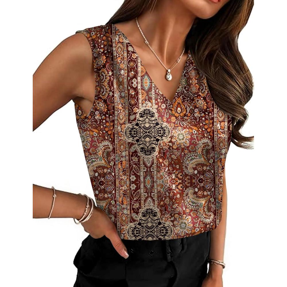 imageZeagoo Womens Silk Satin Camisole Tank Tops V Neck Pleated Dressy Casual Sleeveless Blouses Summer Business Work ShirtsZ Mz896