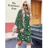 Zeagoo Fall Dresses for Women Long Sleeve Casual Pleated V Neck Dress 2025 A Line Tunic Dress(Xmas Green)