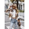 Zeagoo Flannels for Women Cropped Shacket Jacket Fashion Plaid Button Down Shirt 2026 Fall Coat Tops(Ydl1)