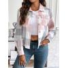 Zeagoo Flannels for Women Cropped Shacket Jacket Fashion Plaid Button Down Shirt 2026 Fall Coat Tops(Ydl11)
