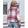 Zeagoo Flannels for Women Cropped Shacket Jacket Fashion Plaid Button Down Shirt 2026 Fall Coat Tops(Ydl5)