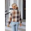 Zeagoo Flannels for Women Cropped Shacket Jacket Fashion Plaid Button Down Shirt 2026 Fall Coat Tops(Ydl7)