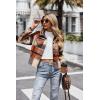 Zeagoo Flannels for Women Cropped Shacket Jacket Fashion Plaid Button Down Shirt 2026 Fall Coat Tops(Ydl8)