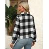 Zeagoo Flannels for Women Cropped Shacket Jacket Fashion Plaid Button Down Shirt 2026 Fall Coat Tops(Z-gw178)