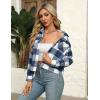 Zeagoo Flannels for Women Cropped Shacket Jacket Fashion Plaid Button Down Shirt 2026 Fall Coat Tops(Z-gw19)