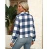 Zeagoo Flannels for Women Cropped Shacket Jacket Fashion Plaid Button Down Shirt 2026 Fall Coat Tops(Z-gw19)
