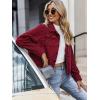 Zeagoo Flannels for Women Cropped Shacket Jacket Fashion Plaid Button Down Shirt 2026 Fall Coat Tops(Z-gz383)