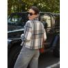 Zeagoo Flannels for Women Cropped Shacket Jacket Fashion Plaid Button Down Shirt 2026 Fall Coat Tops(Z-gz549)