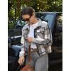 Zeagoo Flannels for Women Cropped Shacket Jacket Fashion Plaid Button Down Shirt 2026 Fall Coat Tops(Z-gz549)
