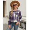 Zeagoo Flannels for Women Cropped Shacket Jacket Fashion Plaid Button Down Shirt 2026 Fall Coat Tops(Z-gz663)
