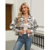 Zeagoo Flannels for Women Cropped Shacket Jacket Fashion Plaid Button Down Shirt 2026 Fall Coat Tops(Z-gz801)