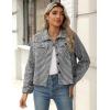 Zeagoo Flannels for Women Cropped Shacket Jacket Fashion Plaid Button Down Shirt 2026 Fall Coat Tops(Z-jh275)