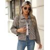 Zeagoo Flannels for Women Cropped Shacket Jacket Fashion Plaid Button Down Shirt 2026 Fall Coat Tops(Z-jh459)