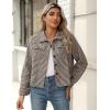 Zeagoo Flannels for Women Cropped Shacket Jacket Fashion Plaid Button Down Shirt 2026 Fall Coat Tops(Z-jh459)