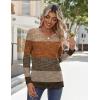 Zeagoo Long Sleeve Shirts for Women Casual V Neck Fall Tops Dressy Summer Work Blouses Clothes(Geometric 398)