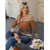 Zeagoo Long Sleeve Shirts for Women Casual V Neck Fall Tops Dressy Summer Work Blouses Clothes(Geometric 398)