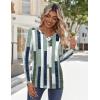 Zeagoo Long Sleeve Shirts for Women Casual V Neck Fall Tops Dressy Summer Work Blouses Clothes(Geometric 530)