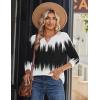 Zeagoo Long Sleeve Shirts for Women Casual V Neck Fall Tops Dressy Summer Work Blouses Clothes(Gradient Black White)